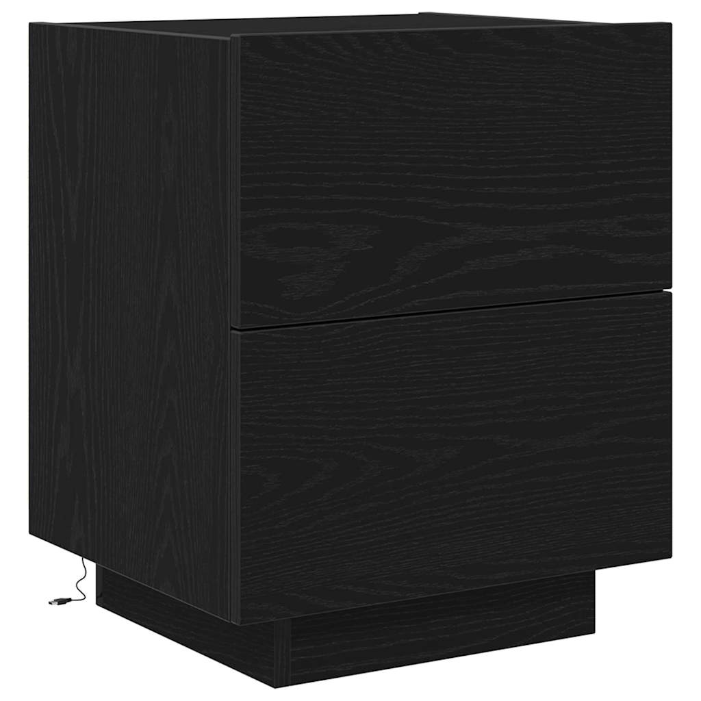 vidaXL Szafka Nocna Czarny Dąb 45 x 40 x 55 cm Materiał drewnopochodny