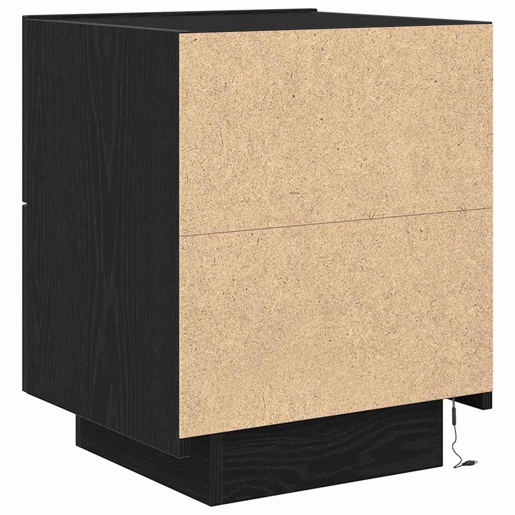 vidaXL Szafka Nocna Czarny Dąb 45 x 40 x 55 cm Materiał drewnopochodny