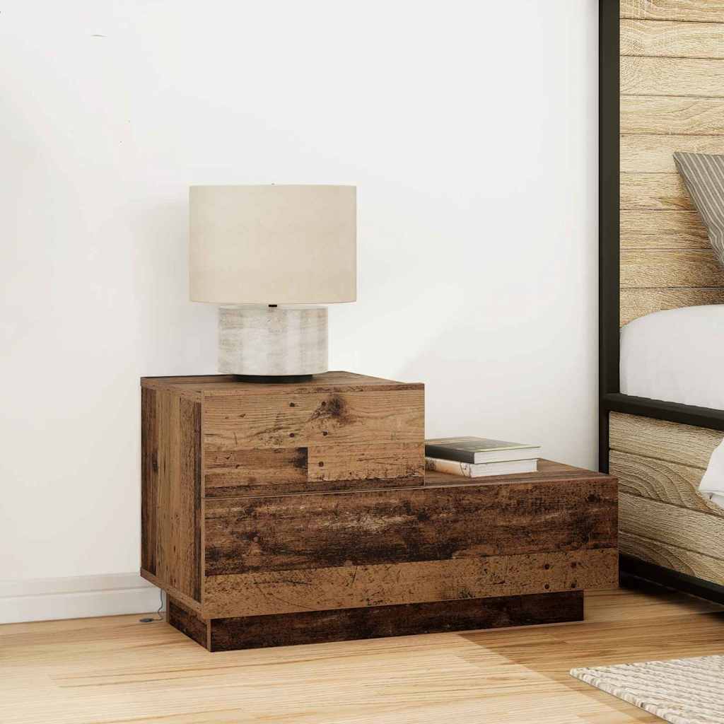 vidaXL Szafka Nocna z szufladą Stare drewno 70 x 36 x 40,5 cm
