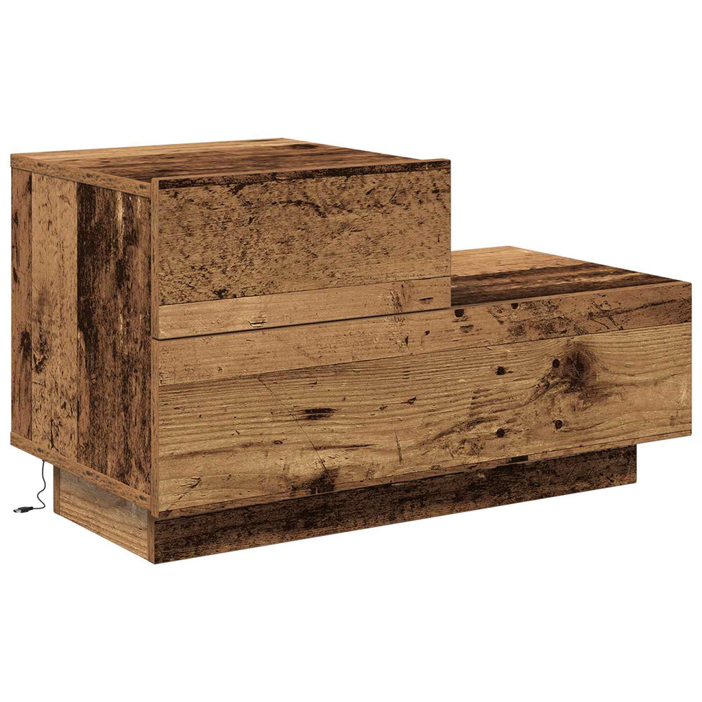 vidaXL Szafka Nocna z szufladą Stare drewno 70 x 36 x 40,5 cm
