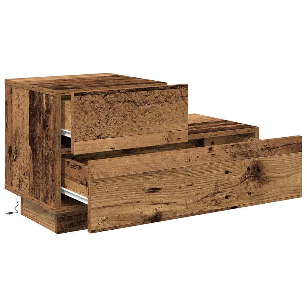 vidaXL Szafka Nocna z szufladą Stare drewno 70 x 36 x 40,5 cm
