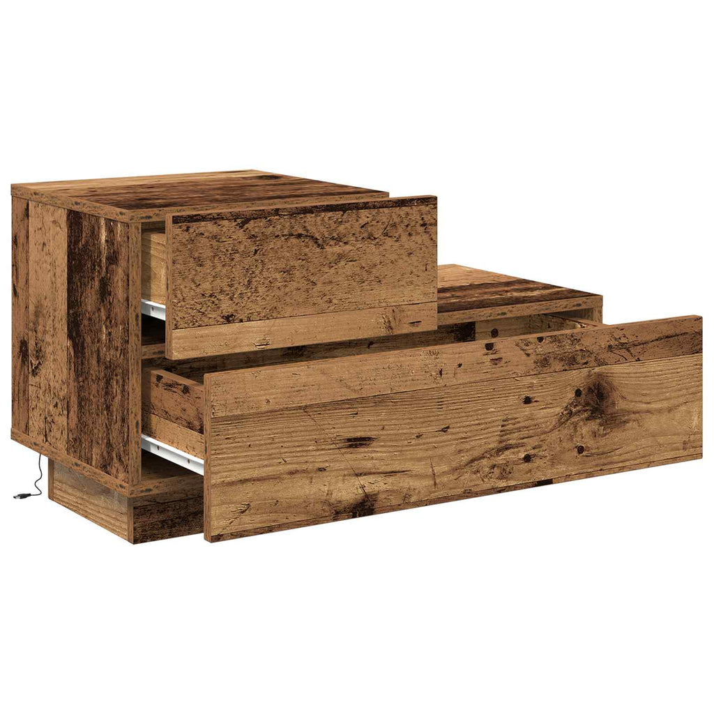 vidaXL Szafka Nocna z szufladą Stare drewno 70 x 36 x 40,5 cm