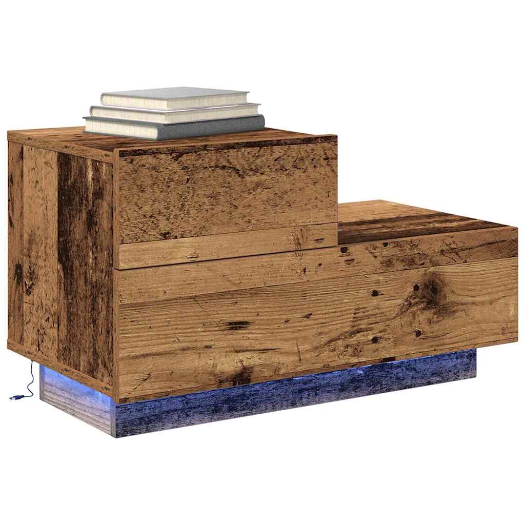 vidaXL Szafka Nocna z szufladą Stare drewno 70 x 36 x 40,5 cm