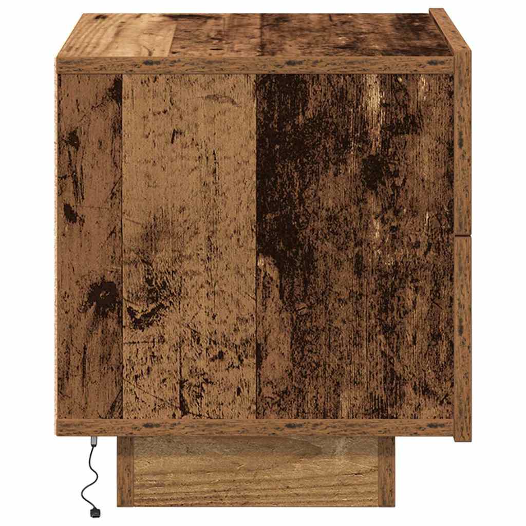 vidaXL Szafka Nocna z szufladą Stare drewno 70 x 36 x 40,5 cm