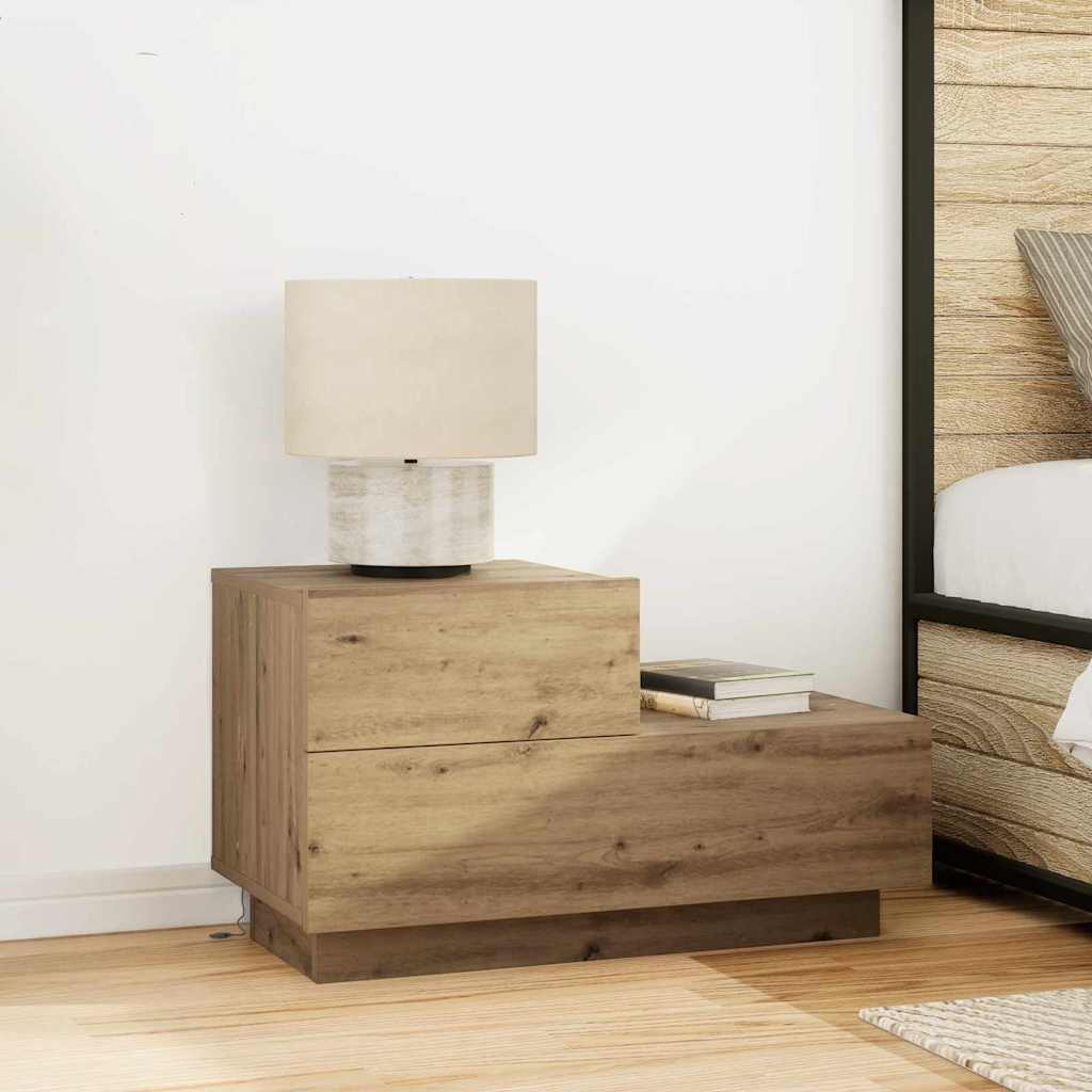 vidaXL Szafka Nocna z szufladą Dąb rzemieślniczy 70 x 36 x 40,5 cm