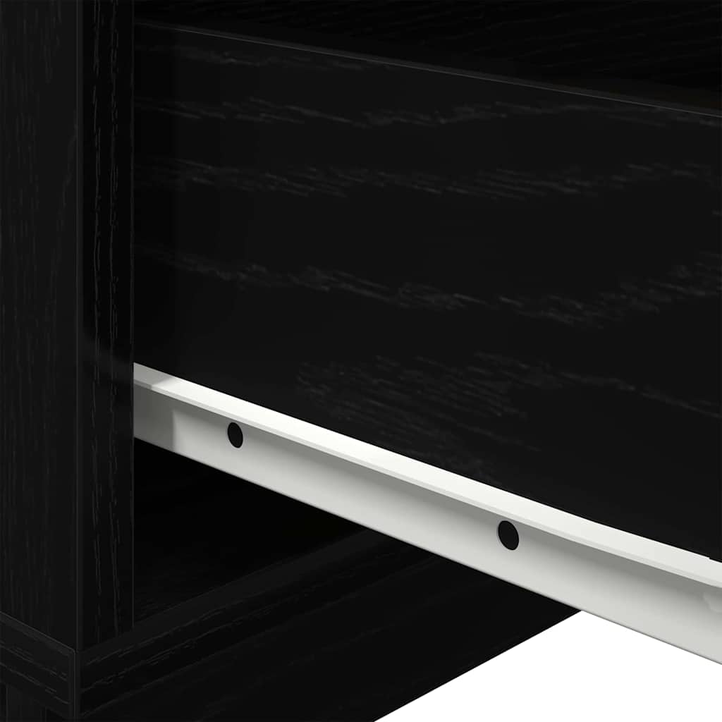 vidaXL Szafka Nocna z szufladą Czarny Dąb 70 x 36 x 40,5 cm