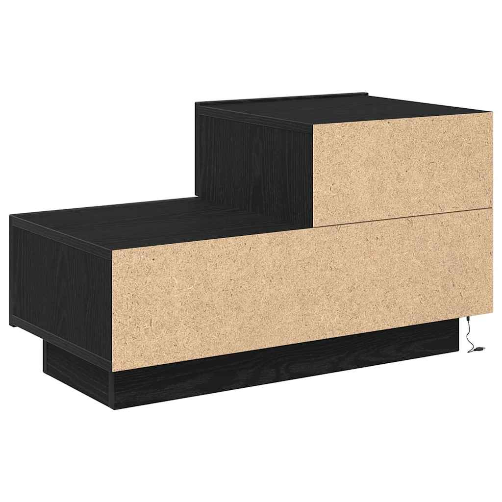 vidaXL Szafka Nocna z szufladą Czarny Dąb 70 x 36 x 40,5 cm
