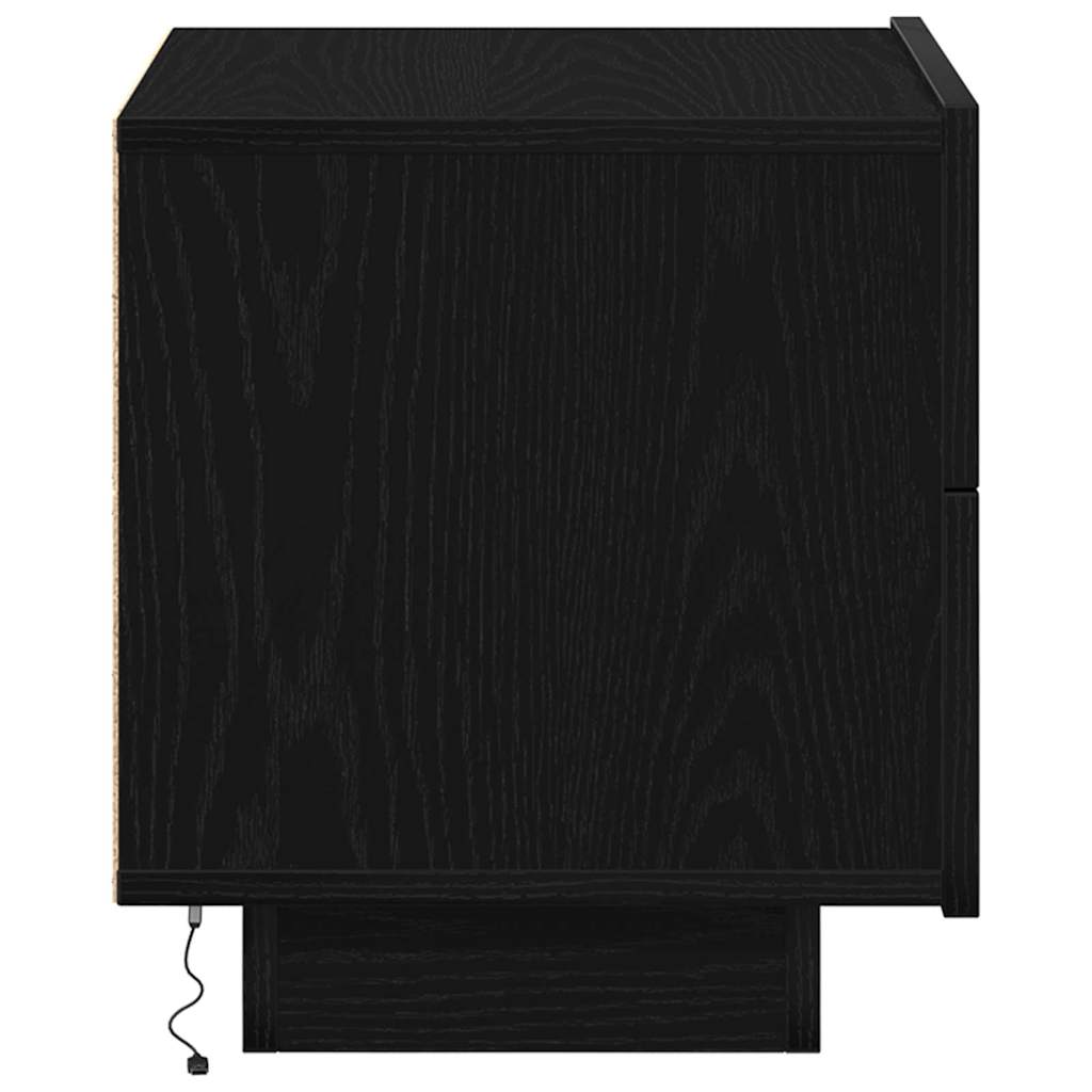 vidaXL Szafka Nocna z szufladą Czarny Dąb 70 x 36 x 40,5 cm