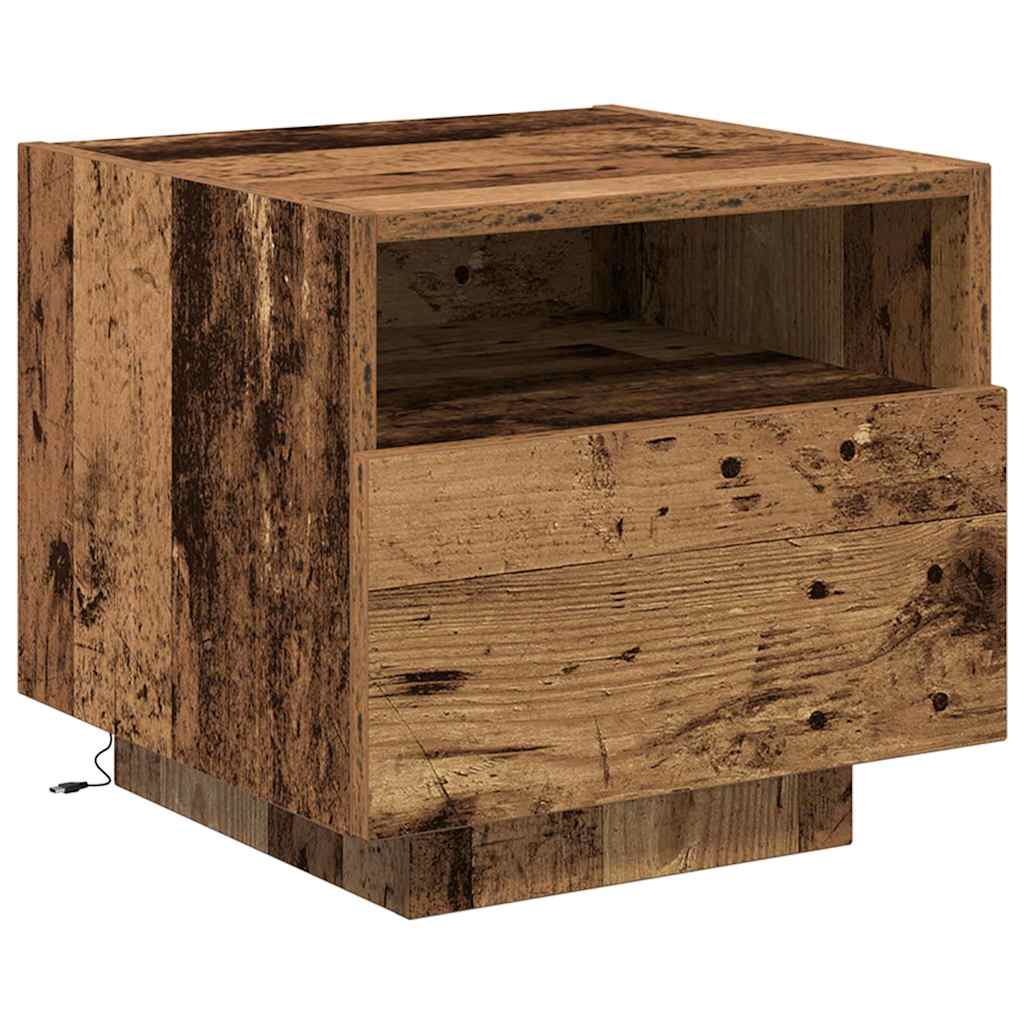 vidaXL Szafka Nocna z szufladą 2 pcs Stare drewno 40 x 39 x 37 cm