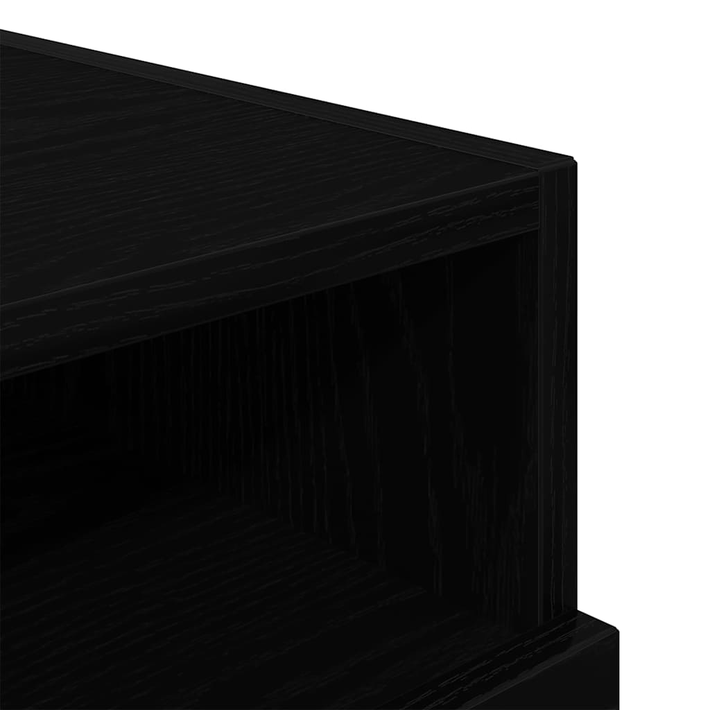 vidaXL Szafka Nocna Czarny Dąb 40 x 39 x 37 cm Materiał drewnopochodny
