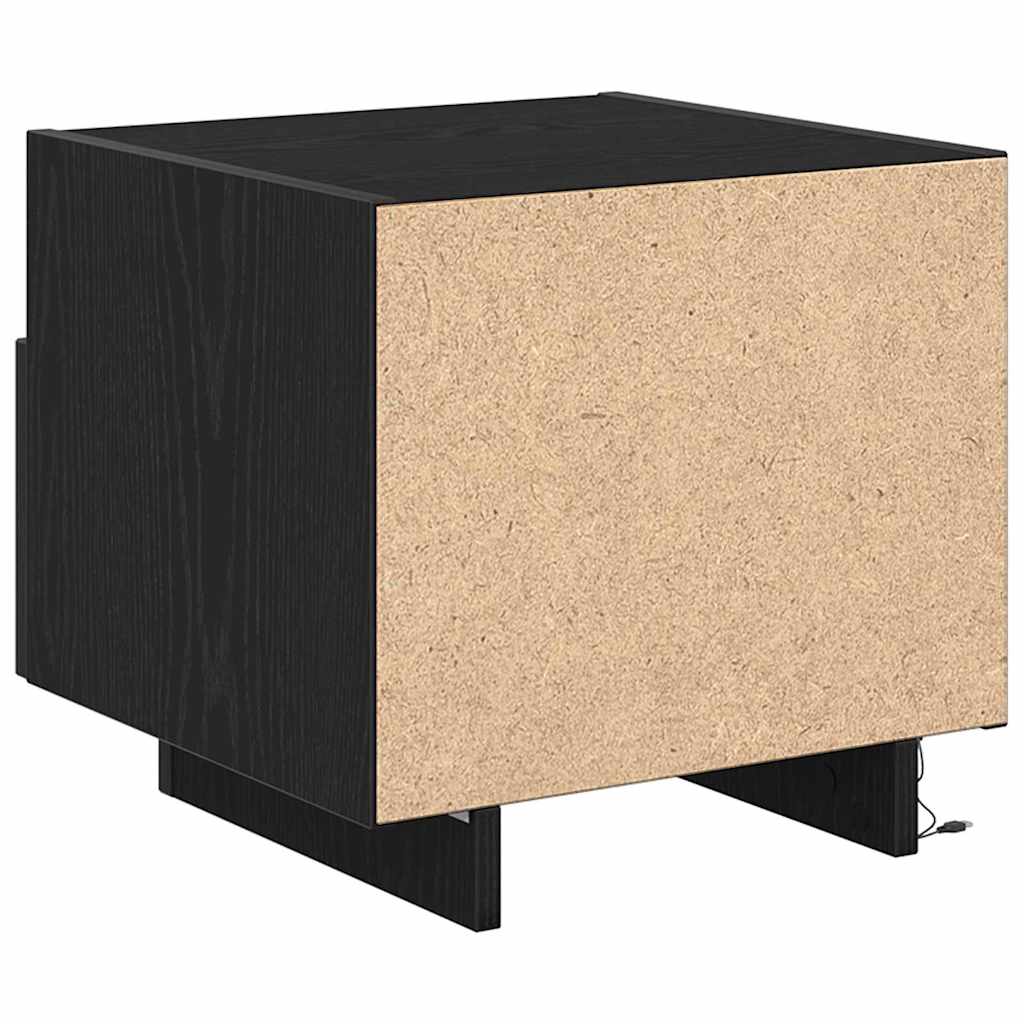 vidaXL Szafka Nocna Czarny Dąb 40 x 39 x 37 cm Materiał drewnopochodny