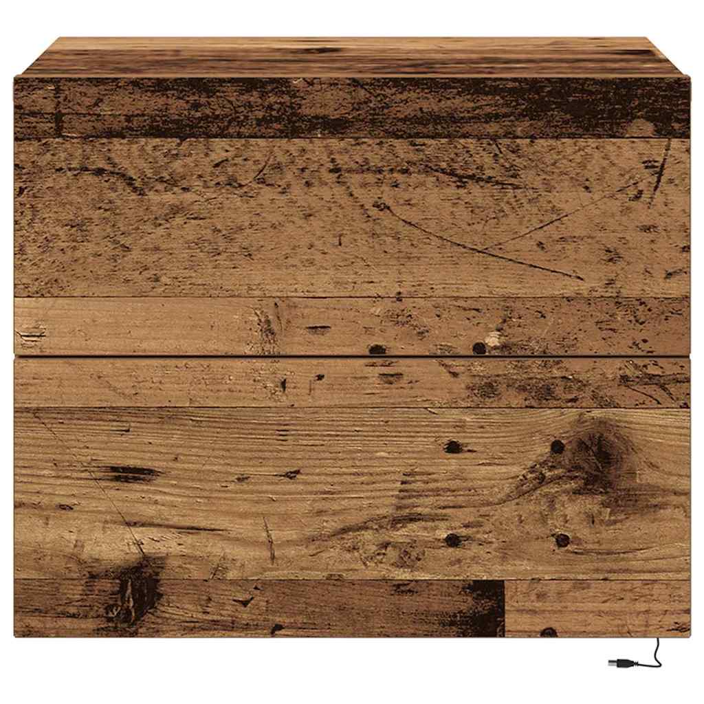 vidaXL Szafka Nocna z szufladą Stare drewno 50 x 39 x 41 cm