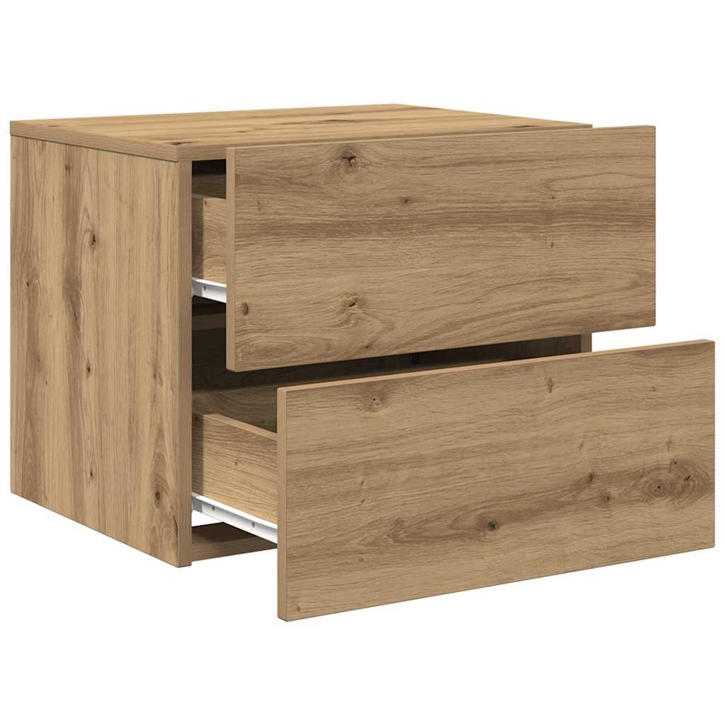vidaXL Szafka Nocna z szufladą 2 pcs Dąb rzemieślniczy 50 x 39 x 41 cm