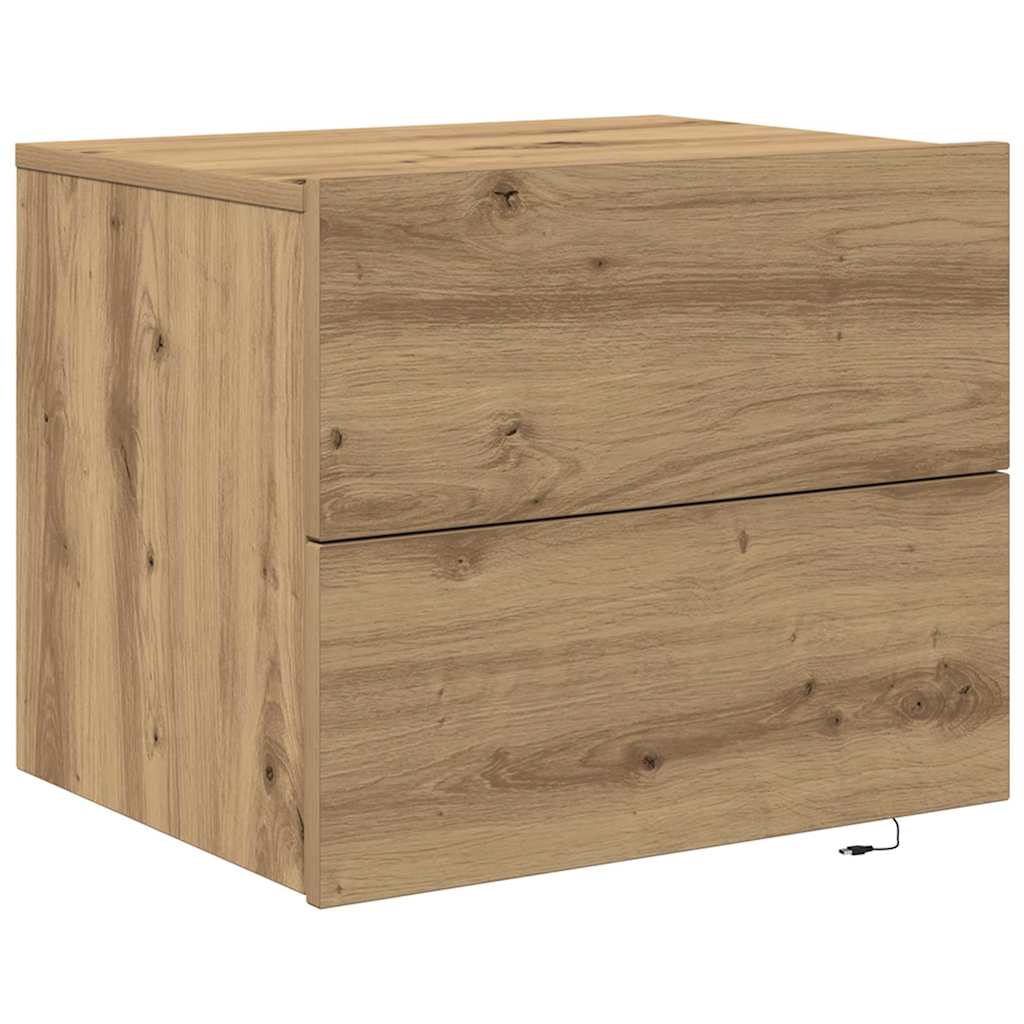 vidaXL Szafka Nocna z szufladą 2 pcs Dąb rzemieślniczy 50 x 39 x 41 cm