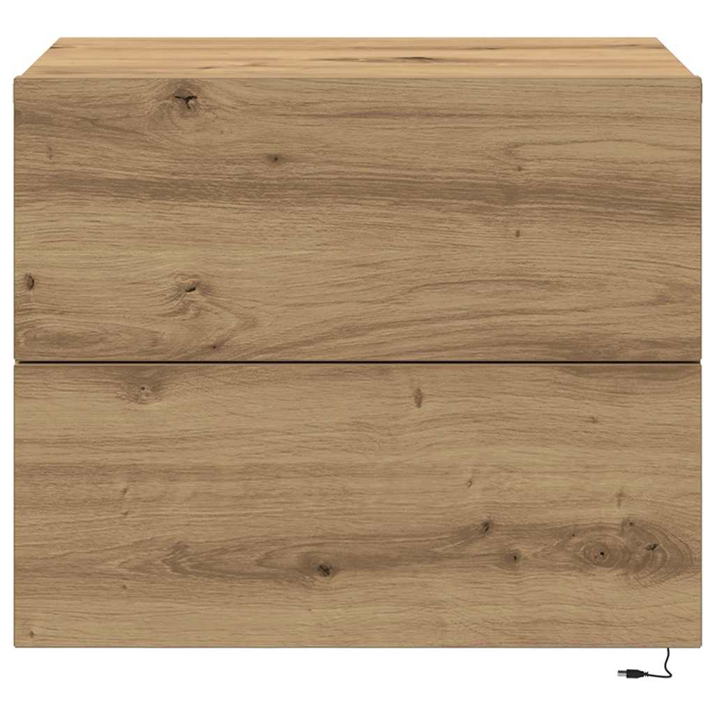vidaXL Szafka Nocna z szufladą 2 pcs Dąb rzemieślniczy 50 x 39 x 41 cm