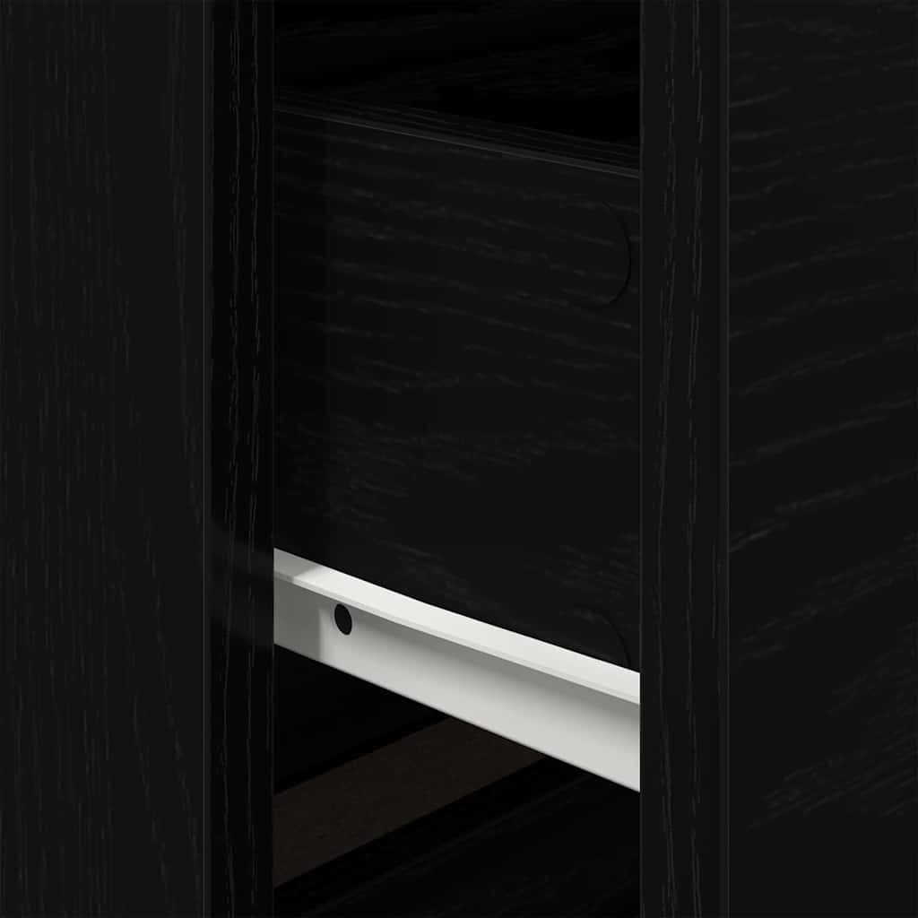 vidaXL Szafka Nocna Czarny Dąb 50 x 39 x 41 cm Materiał drewnopochodny