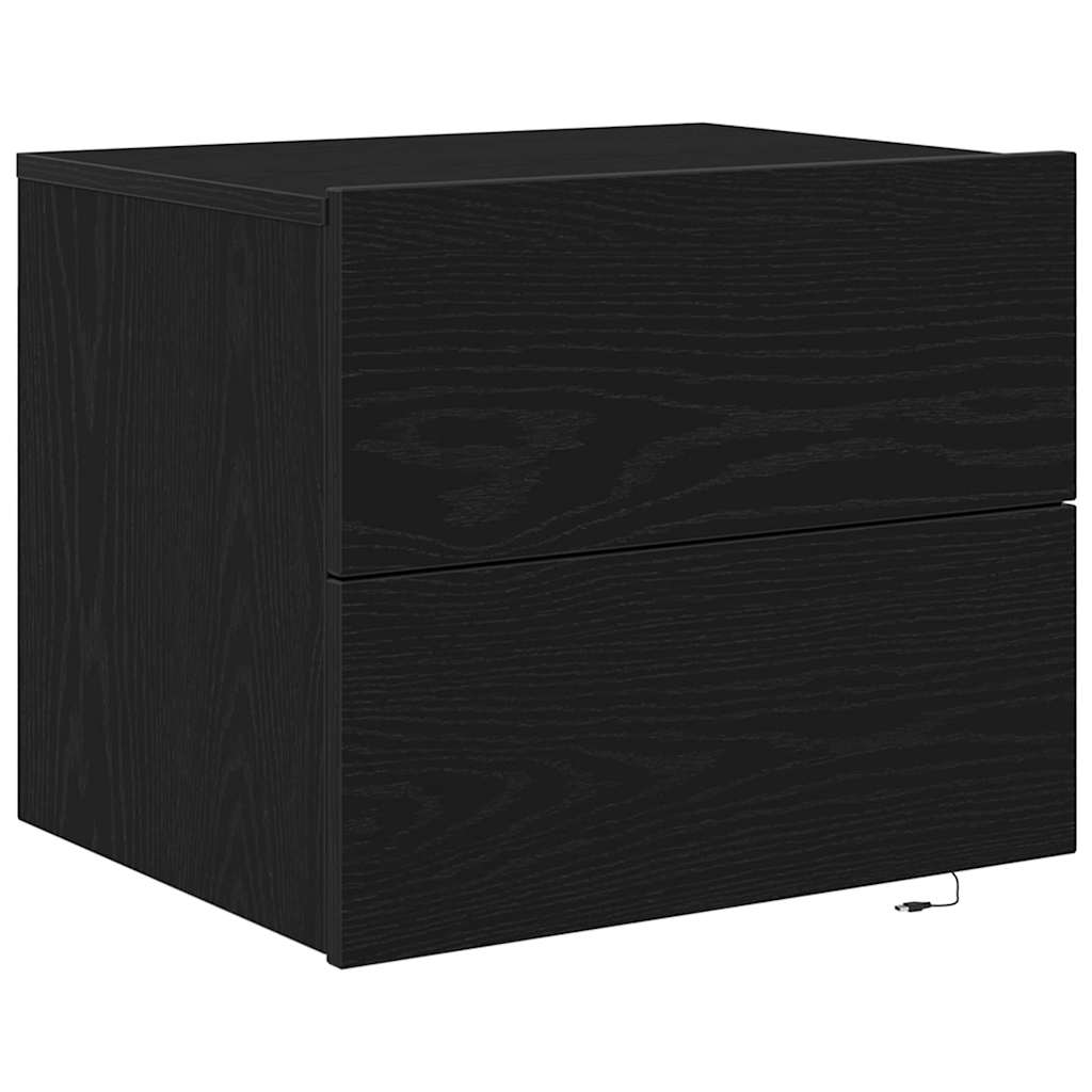 vidaXL Szafka Nocna Czarny Dąb 50 x 39 x 41 cm Materiał drewnopochodny