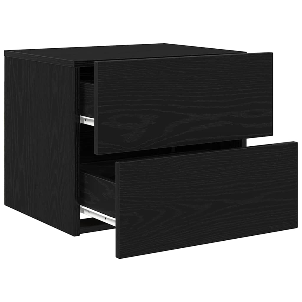 vidaXL Szafka Nocna Czarny Dąb 50 x 39 x 41 cm Materiał drewnopochodny