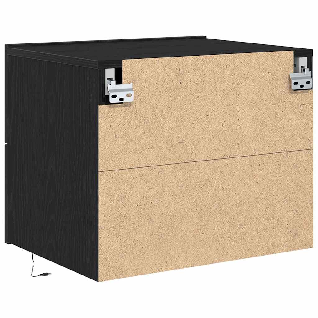 vidaXL Szafka Nocna Czarny Dąb 50 x 39 x 41 cm Materiał drewnopochodny