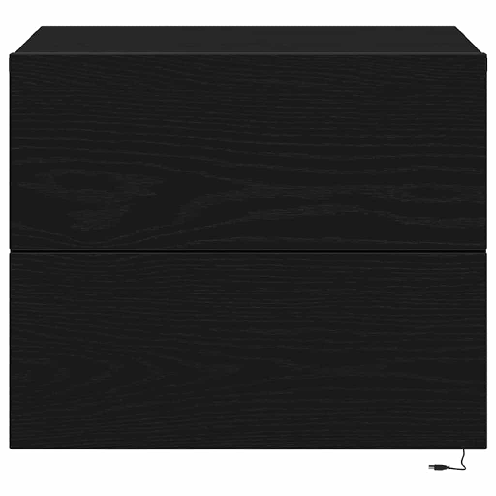 vidaXL Szafka Nocna Czarny Dąb 50 x 39 x 41 cm Materiał drewnopochodny