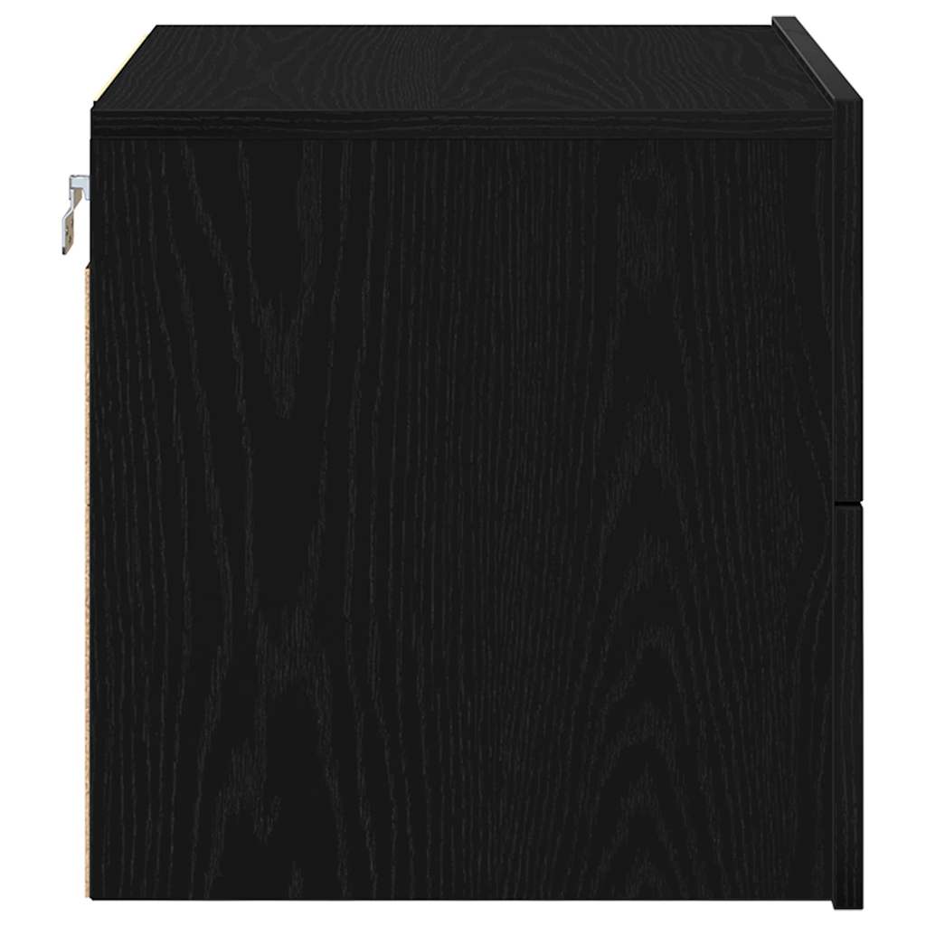 vidaXL Szafka Nocna z szufladą 2 pcs Czarny Dąb 50 x 39 x 41 cm