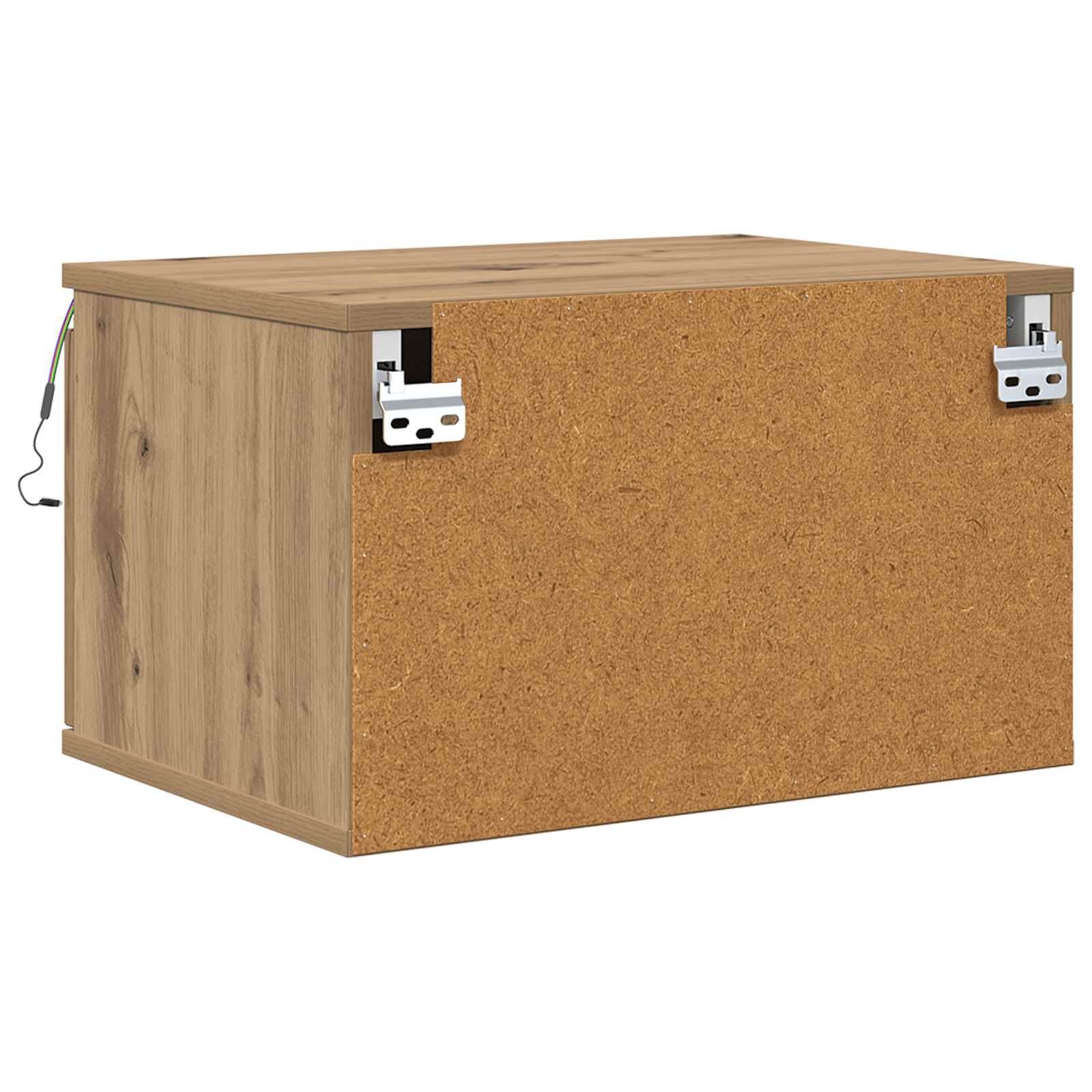 vidaXL Ścienny stolik nocny Dąb rzemieślniczy 50 x 36 x 30 cm