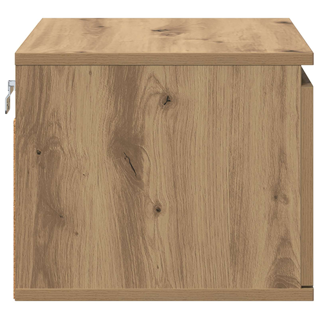 vidaXL Ścienny stolik nocny Dąb rzemieślniczy 50 x 36 x 30 cm