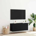 vidaXL Zestaw szafek RTV Czarny Dąb 100 x 30 x 41 cm