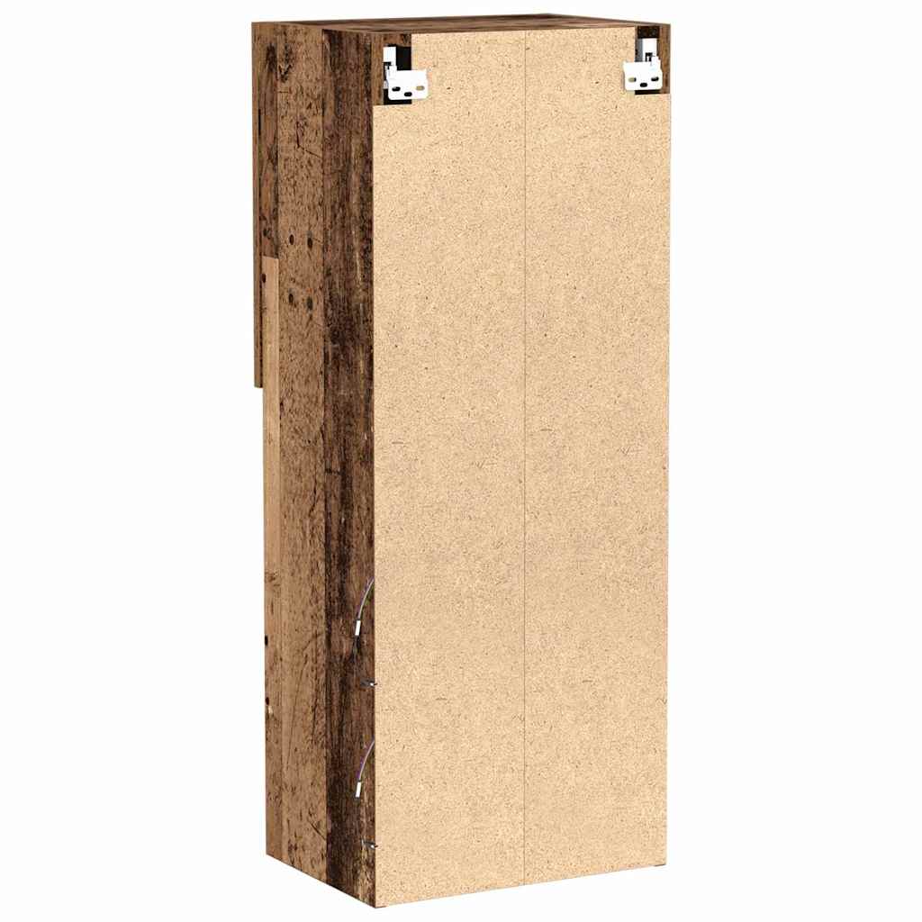 vidaXL Zestaw szafek RTV z LED Stare drewno 40,5 x 30 x 102 cm