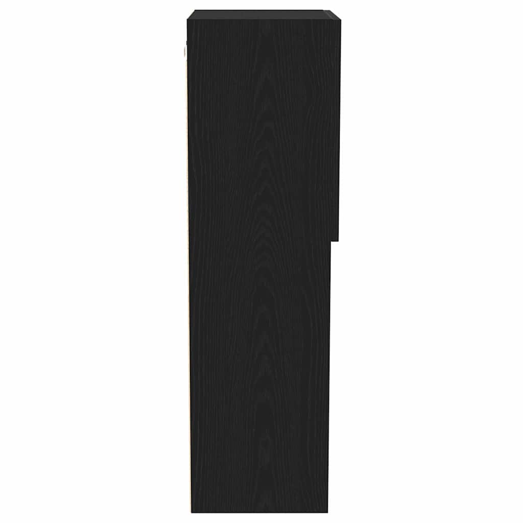 vidaXL Zestaw szafek RTV z LED Czarny Dąb 40,5 x 30 x 102 cm