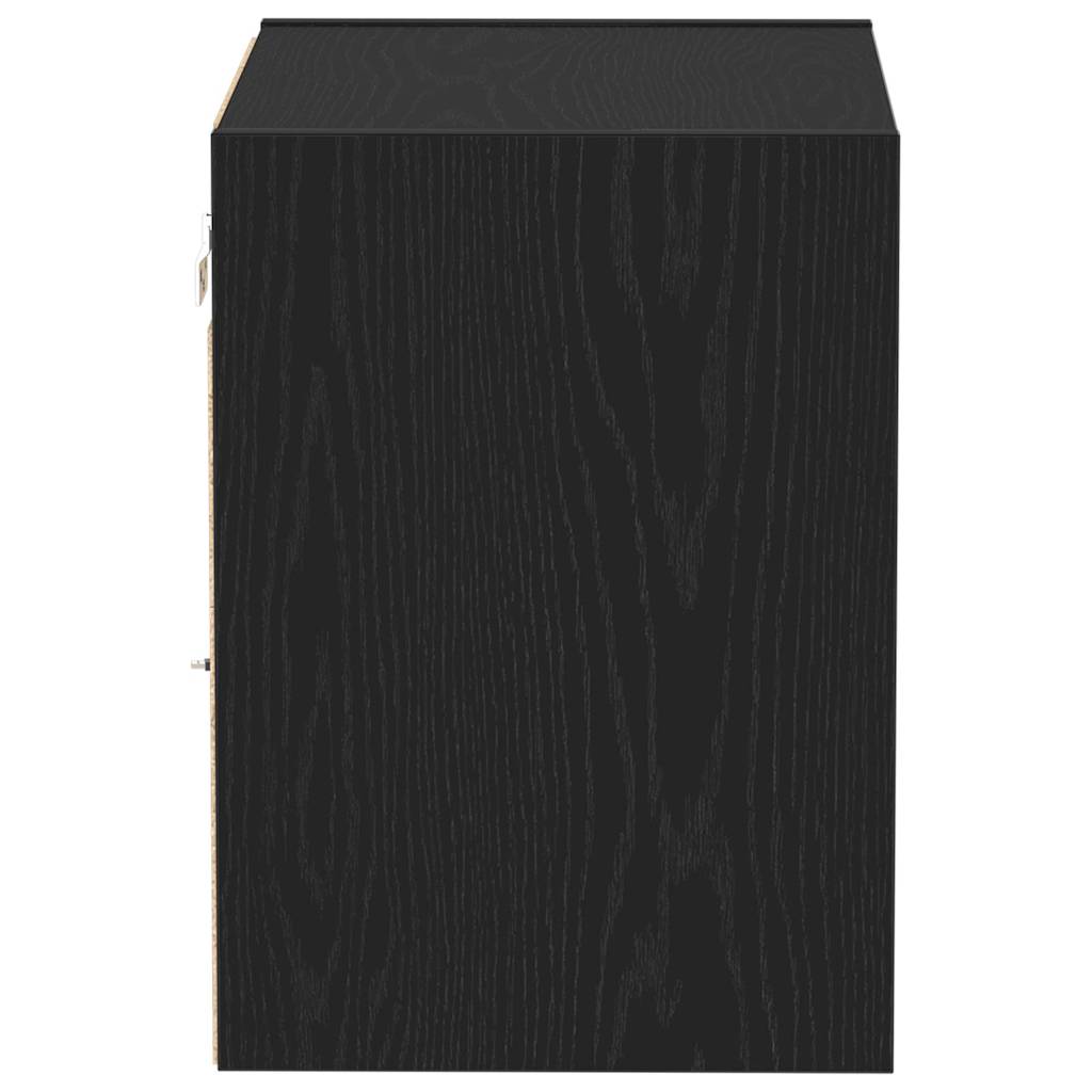 vidaXL Półka wisząca z oświetleniem LED Czarny 40 x 28,5 x 40 cm