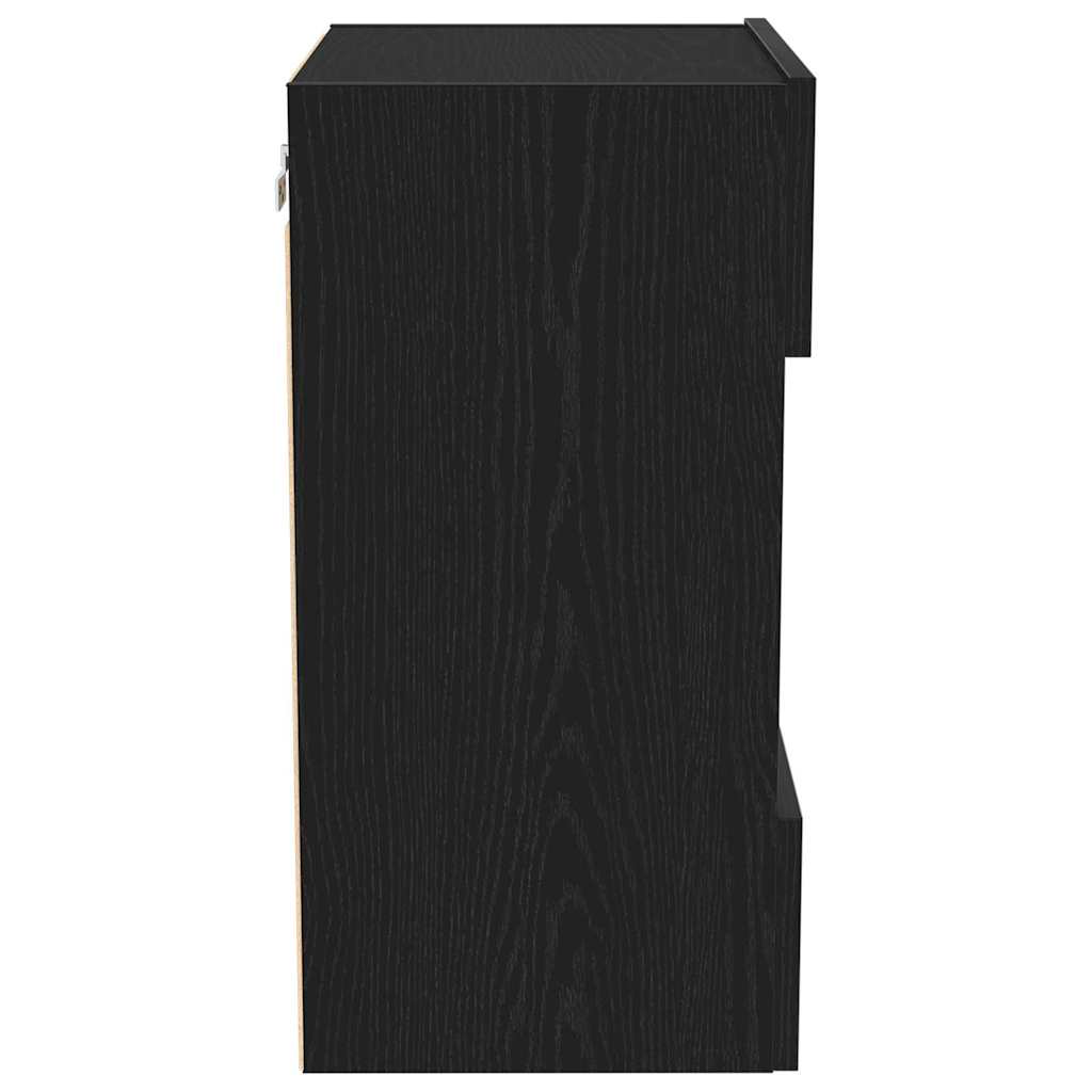 vidaXL Zestaw szafek RTV Ze LED Lights 2 pcs Czarny 40 x 30 x 60,5 cm
