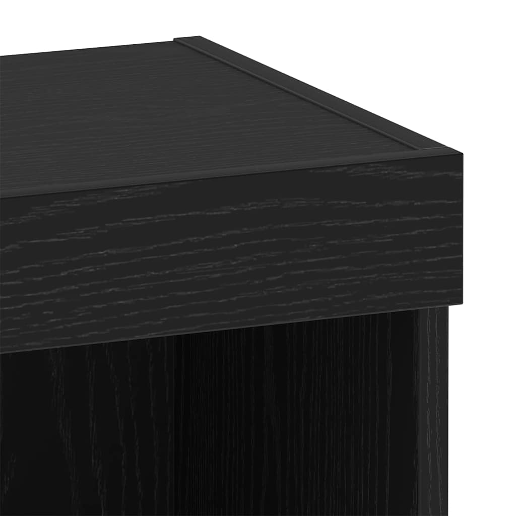vidaXL Zestaw szafek RTV z LED Czarny Dąb 40 x 30 x 30 cm