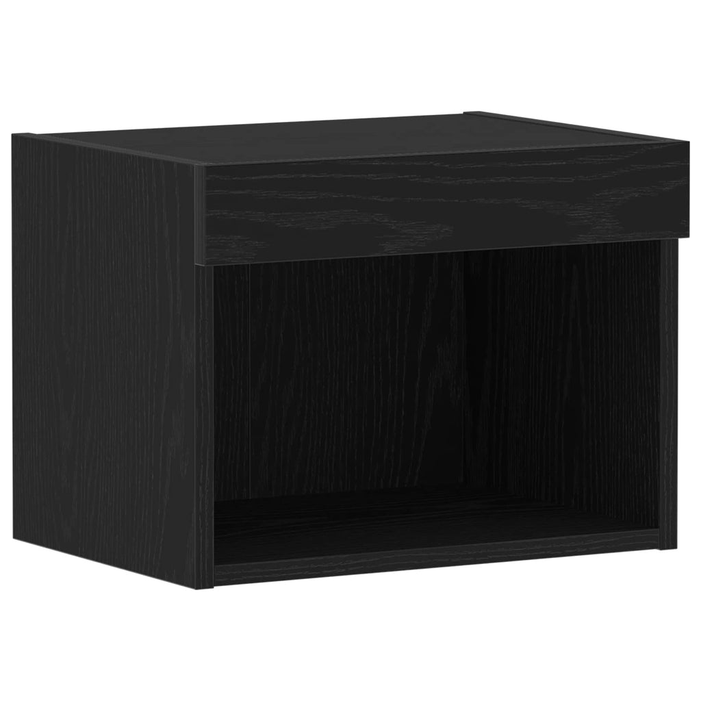 vidaXL Zestaw szafek RTV z LED Czarny Dąb 40 x 30 x 30 cm