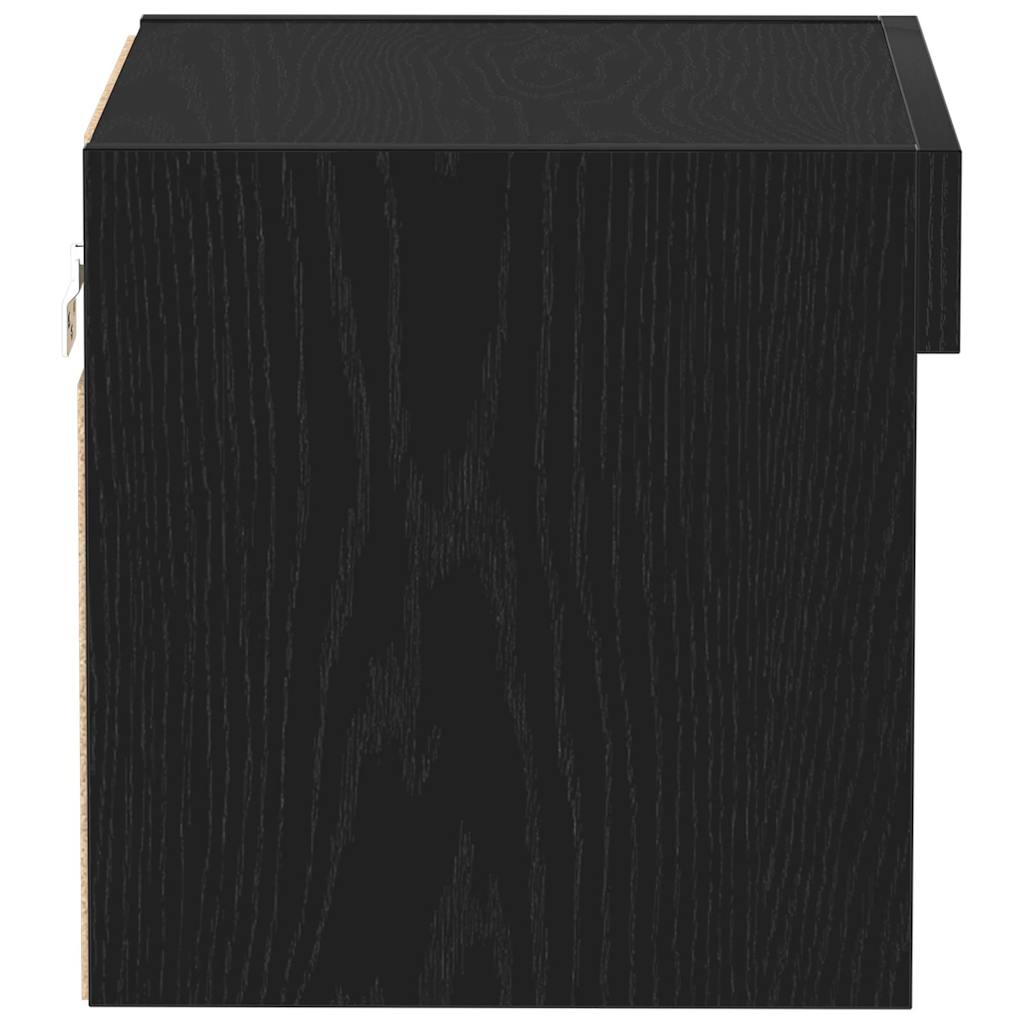 vidaXL Zestaw szafek RTV z LED Czarny Dąb 40 x 30 x 30 cm