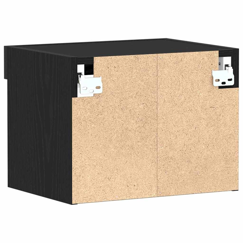 vidaXL Zestaw szafek RTV z LED 2 pcs Czarny Dąb 40 x 30 x 30 cm