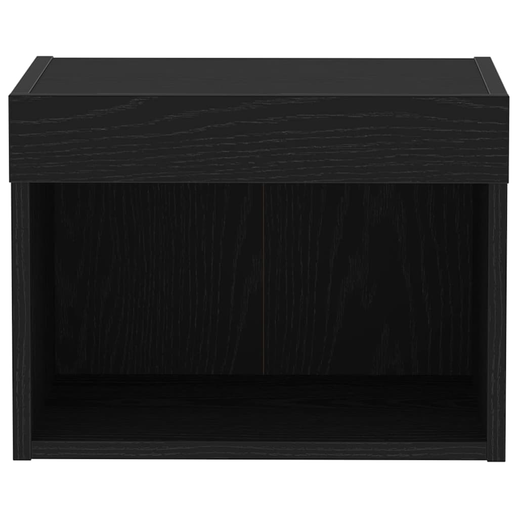vidaXL Zestaw szafek RTV z LED 2 pcs Czarny Dąb 40 x 30 x 30 cm