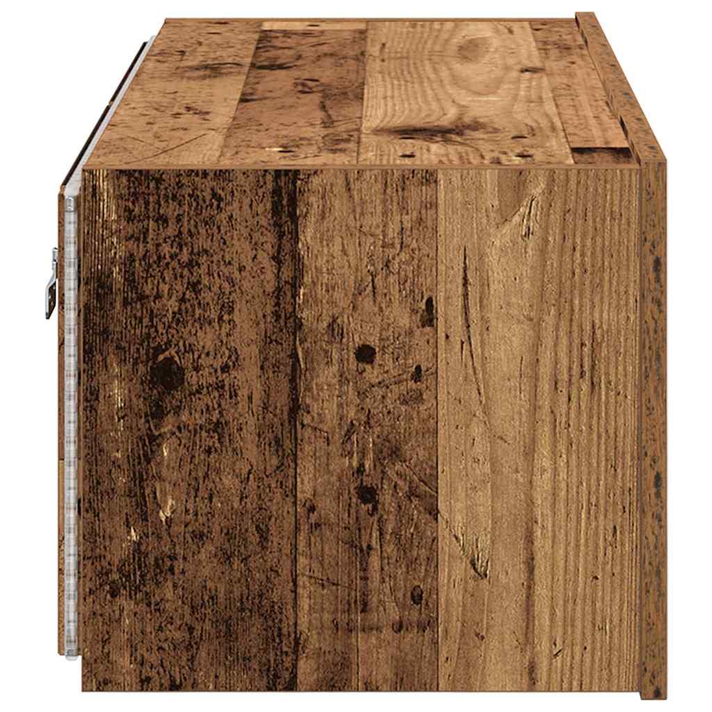 vidaXL Szafka pod telewizor z LED Stare drewno 80 x 35 x 31 cm