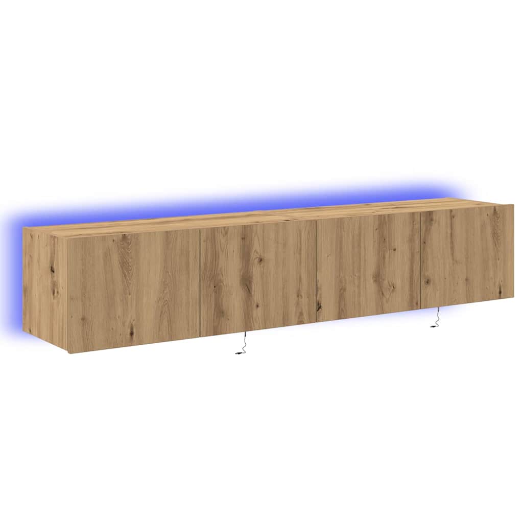 vidaXL Szafka pod telewizor 2 pcs Dąb rzemieślniczy 80 x 35 x 31 cm