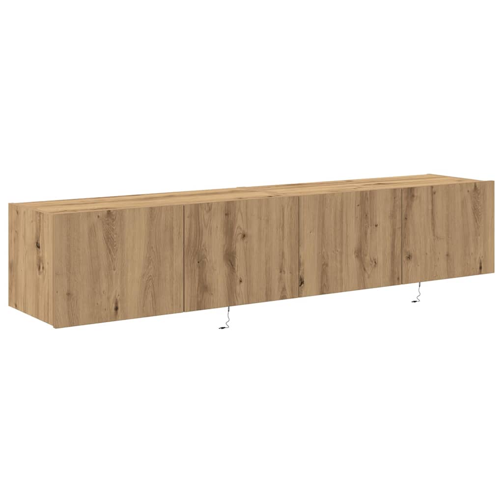 vidaXL Szafka pod telewizor 2 pcs Dąb rzemieślniczy 80 x 35 x 31 cm
