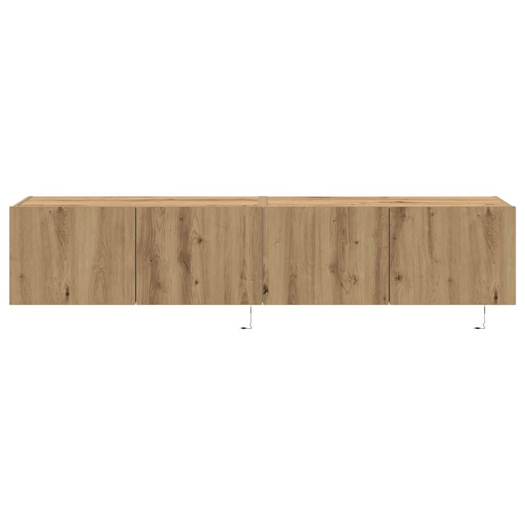 vidaXL Szafka pod telewizor 2 pcs Dąb rzemieślniczy 80 x 35 x 31 cm