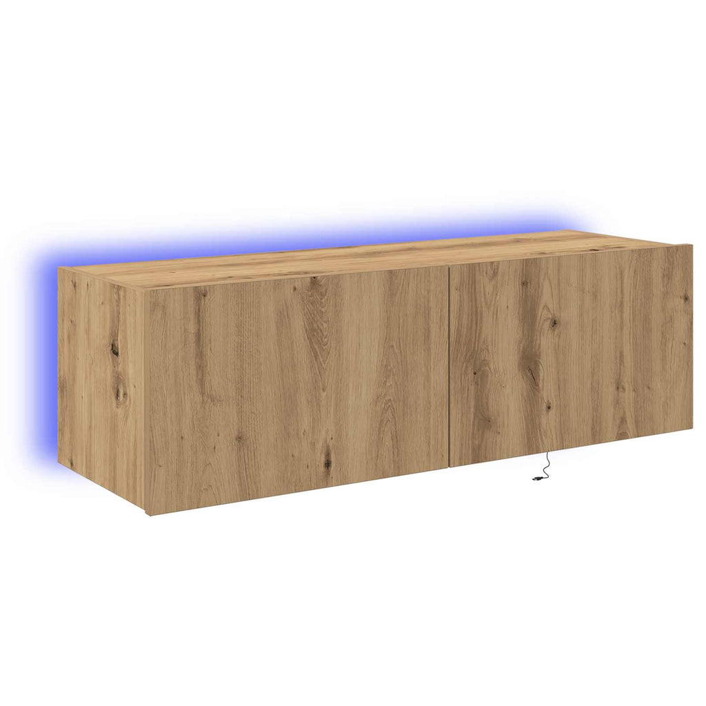 vidaXL Szafka pod telewizor z LED Dąb rzemieślniczy 100 x 35 x 31 cm