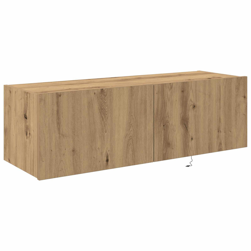 vidaXL Szafka pod telewizor z LED Dąb rzemieślniczy 100 x 35 x 31 cm