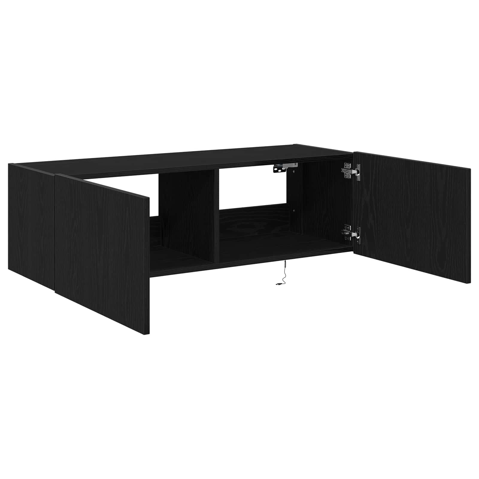 vidaXL Szafka pod telewizor z LED 2 pcs Czarny Dąb 100 x 35 x 31 cm
