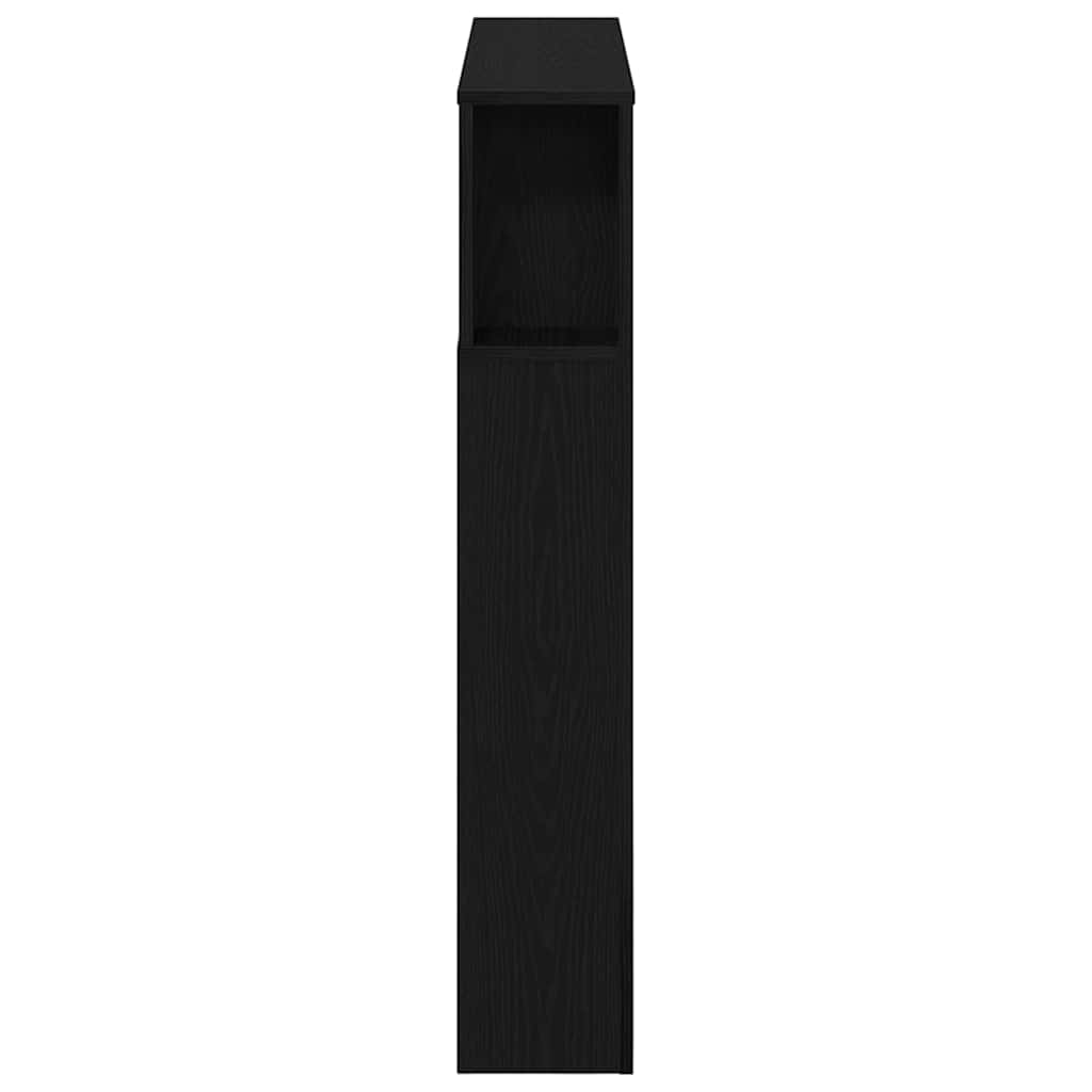vidaXL Wezgłowie LED Ze LED Lights Czarny Dąb 100 x 18,5 x 103,5 cm