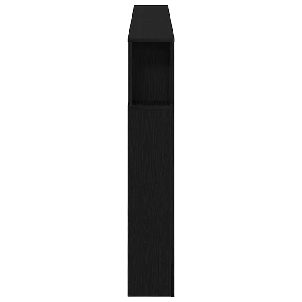 vidaXL Wezgłowie LED Ze LED Lights Czarny Dąb 180 x 18,5 x 103,5 cm