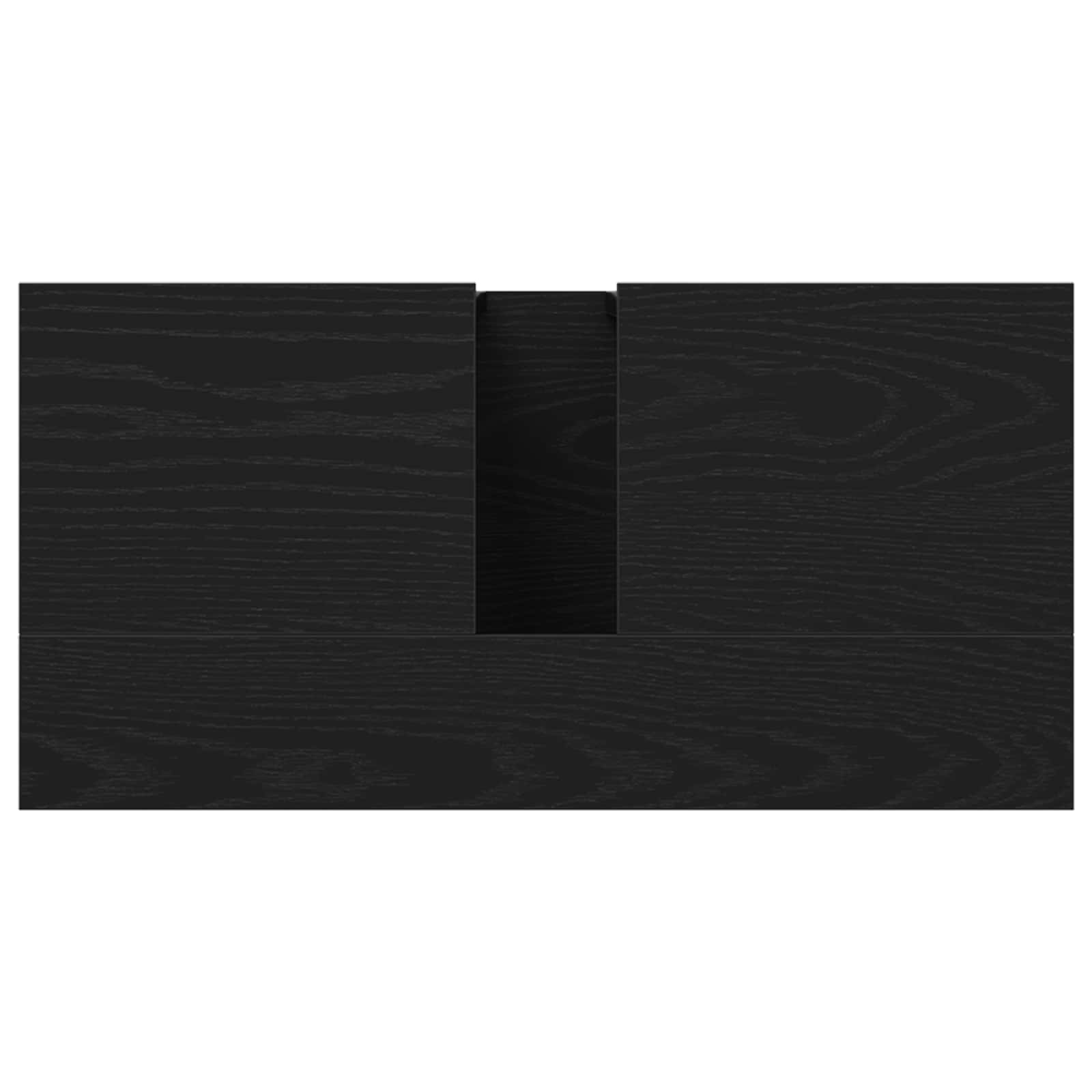 vidaXL Szafka pod umywalkę z drzwiami Czarny Dąb 60 x 30 x 60 cm