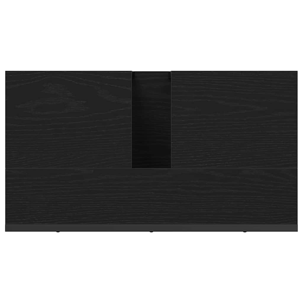 vidaXL Szafka pod umywalkę z drzwiami Czarny Dąb 60 x 30 x 60 cm
