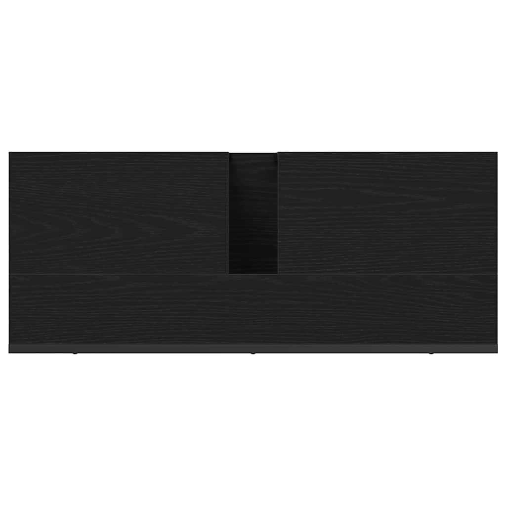vidaXL Szafka pod umywalkę z drzwiami Czarny Dąb 80 x 30 x 60 cm