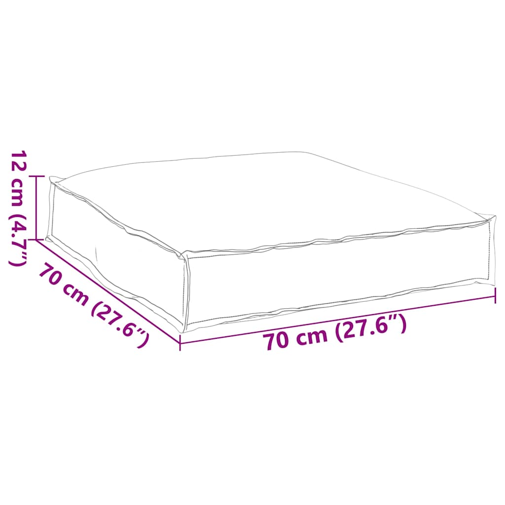 vidaXL Poduszka Ciemnoszary 70 x 70 x 12 cm Materiał Oxford